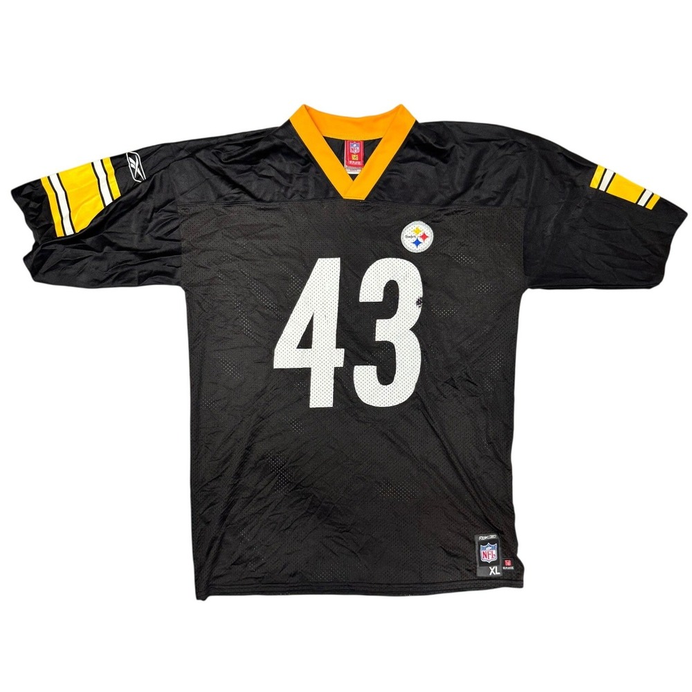 Reebok Pittsburgh Steelers Troy Polamalu 43 Jersey Mens XL Black NFL